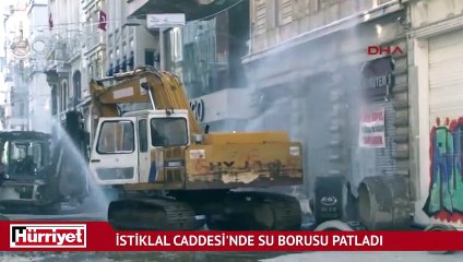 İstiklal Caddesi'nde kaza fıskiyesi