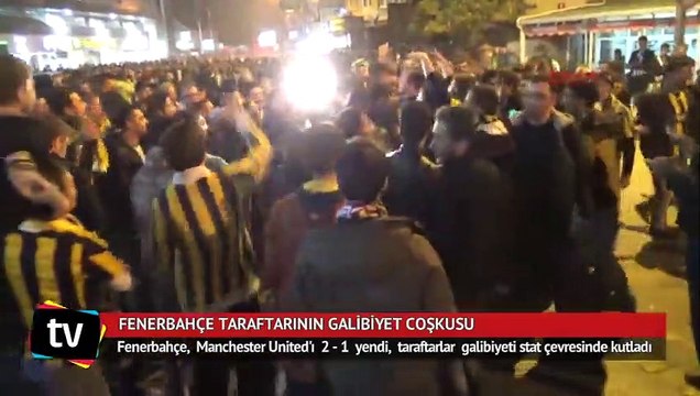 Fenerbahçeli taraftarların galibiyet coşkusu!