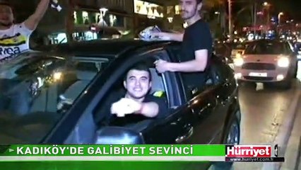 FENERBAHÇELİ TARAFTARLARIN GALİBİYET SEVİNCİ