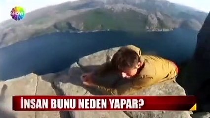 700 metrelik uçurumdan sarkıp fotoğraf çekti