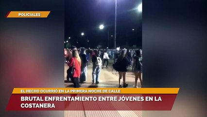Brutal enfrentamiento entre jóvenes en la costanera