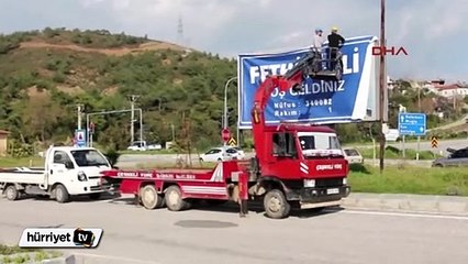 Fethiye'de heyecan yaratan tabela
