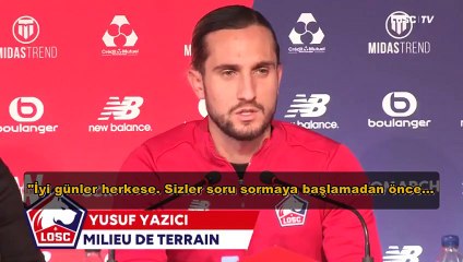 Yusuf Yazıcı'nın Fransızca konuşması taraftarın hoşuna gitti