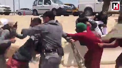 İsrail askerlerinden Filistinlilere sert müdahale