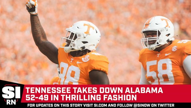Tennessee Takes Down Alabama, 52-49
