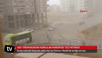 Asit yağmurundan korkulan Mardin’de toz fırtınası
