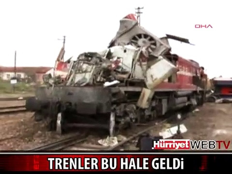 ÇARPIŞAN TRENLER BU HALE GELDİ