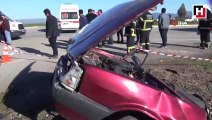 Feci kazada otomobil ortadan ikiye bölündü: 1 ölü