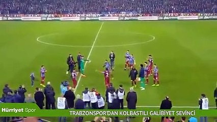 Trabzonspor’dan kolbastılı galibiyet sevinci