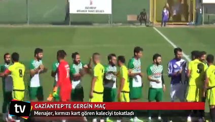 Menajer, kırmızı kart gören kaleciyi tokatladı