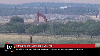 Suriye sınırına hendek kazılıyor