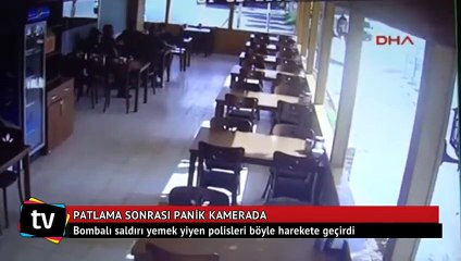 Patlama sonrası panik güvenlik kamerasında