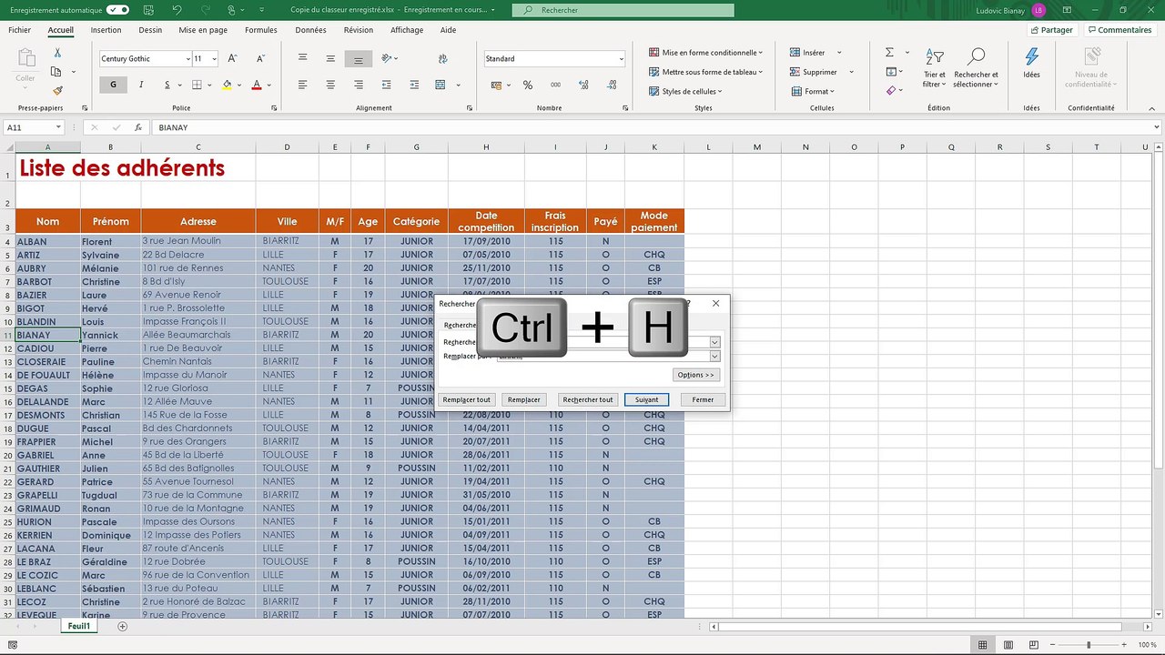 Les raccourcis clavier les plus utiles d'Excel