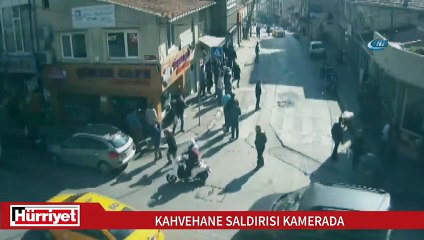 Kahvehaneye saldıran şehir magandaları kamerada