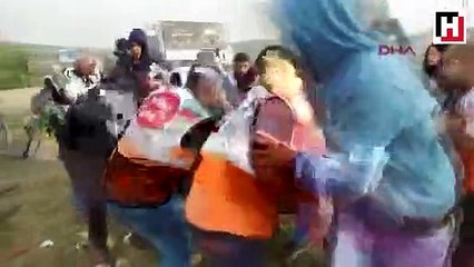 İsrail askerleri tarafından gazetecinin vurulma anı