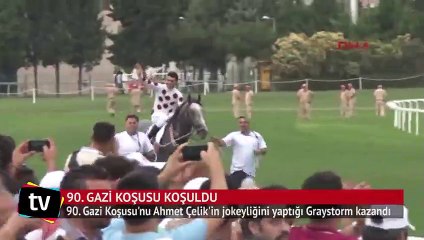 90. Gazi Koşusu'nu Ahmet Çelik'in jokeyliğini yaptığı Graystorm kazandı