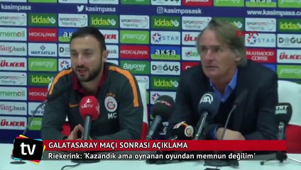 Riekerink: 'Kazandık ama mutlu değilim'