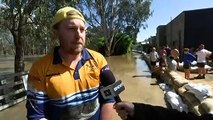 Echuca in Victoria are desperately sandbagging riverbanks and evacuating the elderly