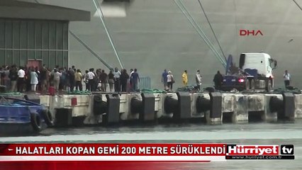 KUŞADASI'NDA DEV YOLCU GEMİSİ SÜRÜKLENDİ