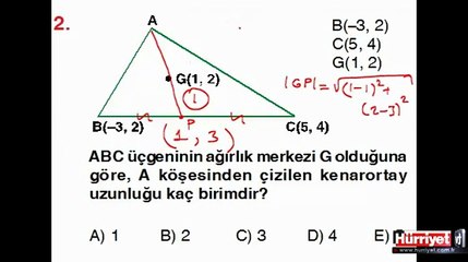 GEOMETRİ SORULARININ ÇÖZÜMLERİ