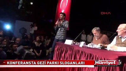 KILIÇDAROĞLU'NUN KATILDIĞI KONFERANSTA GEZİ PARKI SLOGANLARI