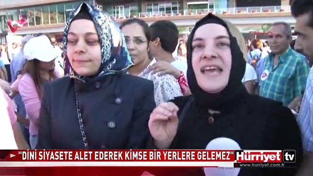 TÜRBANLI GEZİ EYLEMCİSİ: DİNİ SİYASETE ALET EDEREK KİMSE BİR YERLERE GELEMEZ