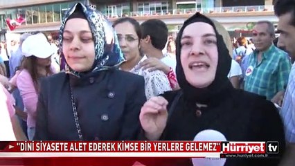 TÜRBANLI GEZİ EYLEMCİSİ: DİNİ SİYASETE ALET EDEREK KİMSE BİR YERLERE GELEMEZ