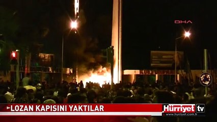 İZMİR'DE LOZAN KAPISINI YAKTILAR! TAKSİM GEZİ PARKI OLAYLARI
