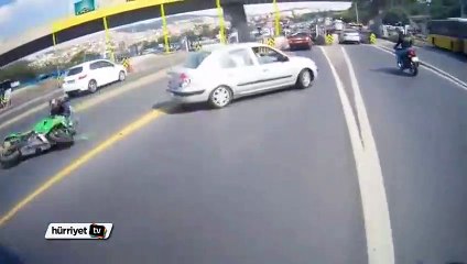 3 şerit birden değiştirince...
