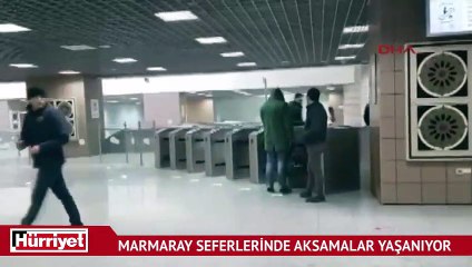 Marmaray seferlerinde aksamalar yaşandı