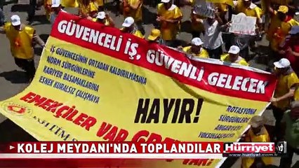 GEZİ PARKI İÇİN YÜZLERCE KİŞİ KOLEJ MEYDANI'NDA TOPLANDI