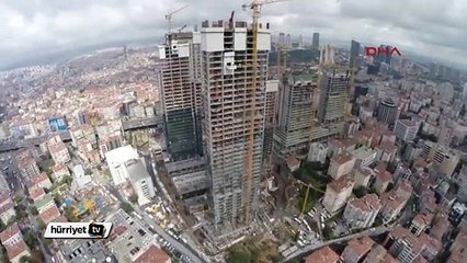 10 işçiye mezar olan gökdelenin havadan görüntüleri