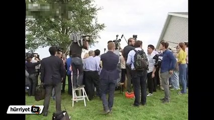 Görüntü almak isteyen kameraman böyle düştü