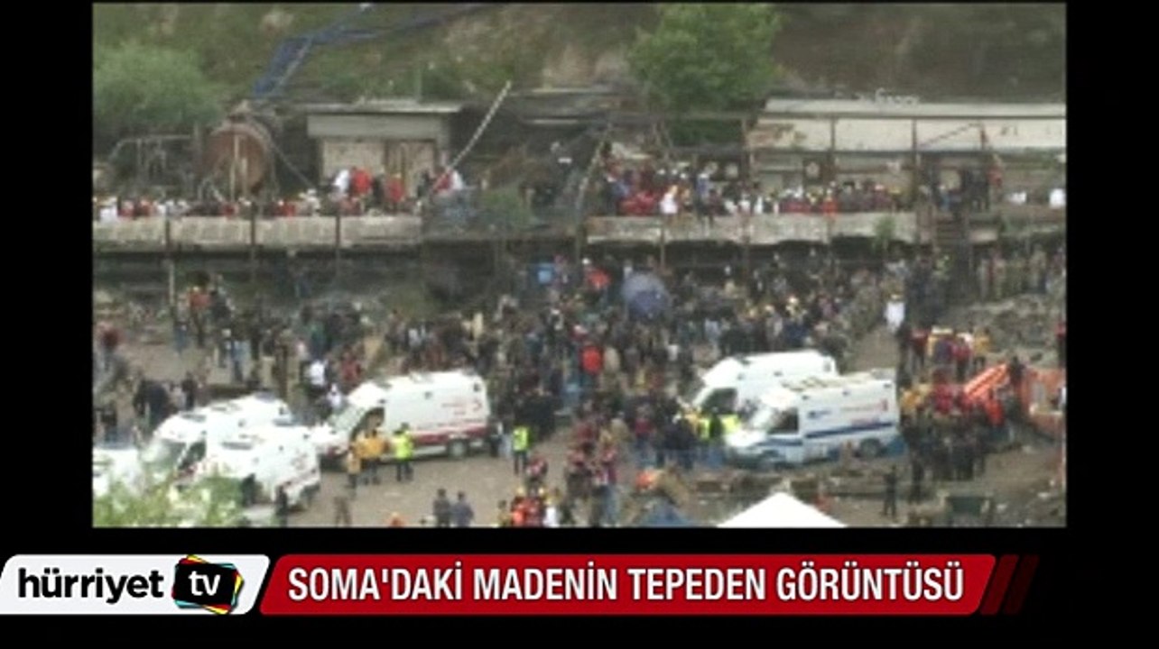 Manisa Soma'daki göçük olan madenin kuş bakışı görüntüleri