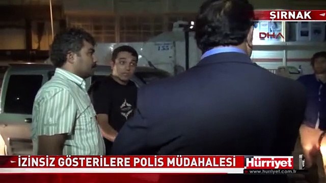 ŞIRNAK'TA İZİNSİZ GÖSTERİLERE POLİS MÜDAHALESİ