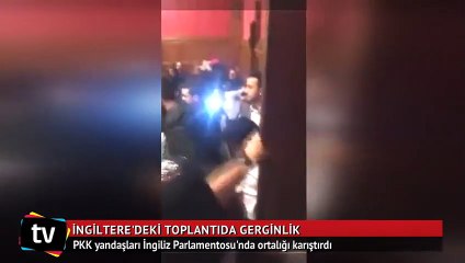 PKK yandaşları İngiliz Parlamentosu'nda ortalığı karıştırdı