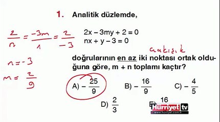 GEOMETRİ SORULARININ ÇÖZÜMLERİ