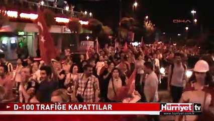 D-100 TRAFİĞE KAPATTILAR