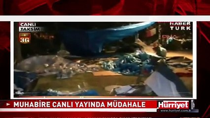MUHABİRE CANLI YAYINDA MÜDAHALE