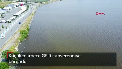 Küçükçekmece Gölü kahverengiye büründü