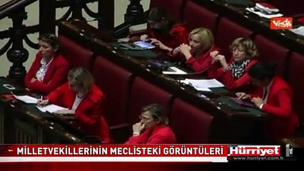 GEZİ'NİN SEMBOLÜ KIRMIZILI KADIN, İTALYAN MİLLETVEKİLLERİNE ESİN KAYNAĞI OLDU