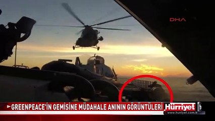 RUSYA SAHİL GÜVENLİĞİ'NİN GREENPEACE GEMİSİNE MÜDAHALE ANI