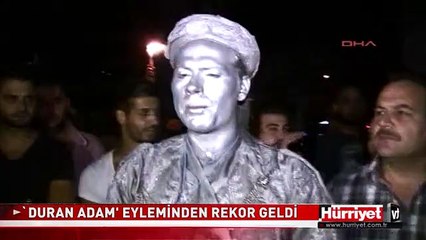 GÜNDOĞDU'DA `DURAN ADAM' EYLEMİNDEN REKOR GELDİ