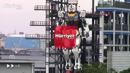 Japon yapımı Gundam robotu ilk adımını attı