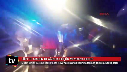 Siirt'in Şirvan ilçesindeki bakır madeninde göçük