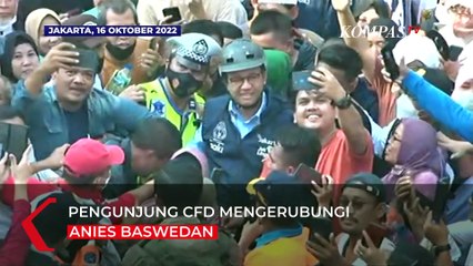 Perpisahan Gubernur DKI Anies, Pengunjung CFD Berebut Foto!
