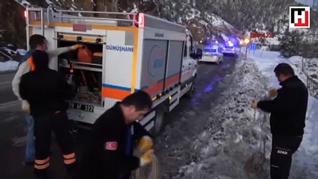 Araç 250 metrelik uçuruma yuvarlandı