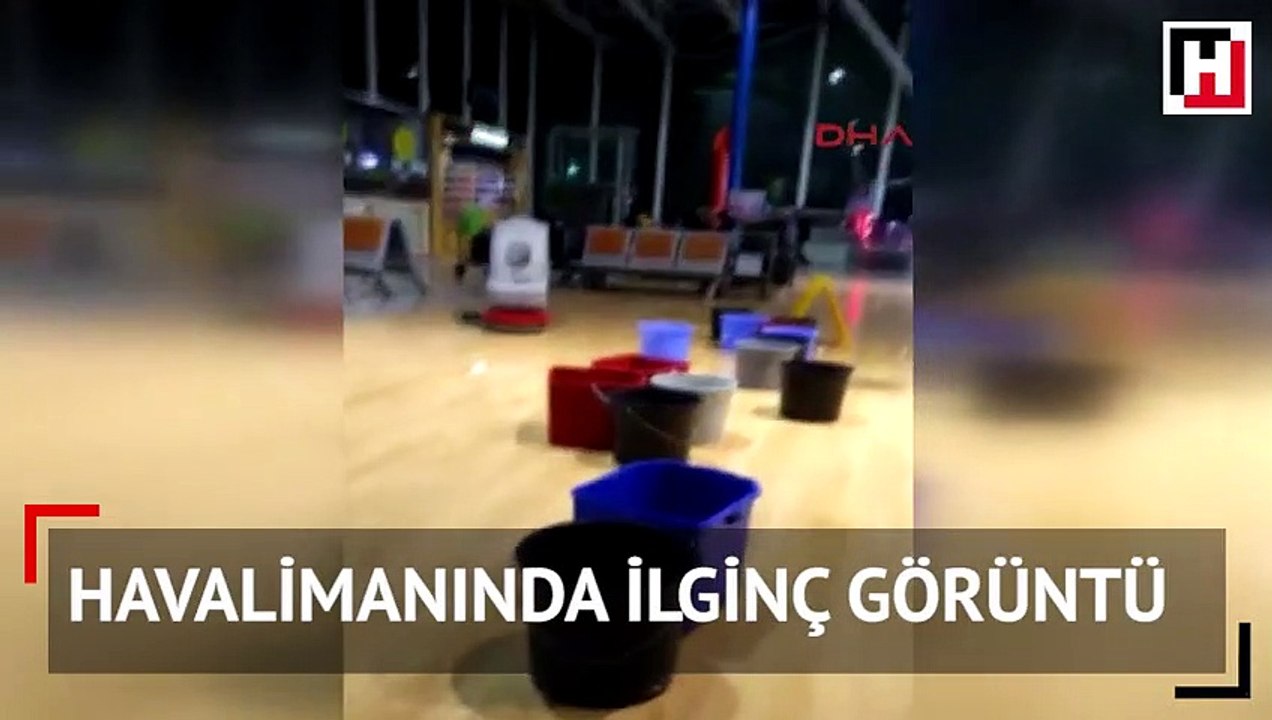 Hatay Havalimanı'nda ilginç görüntü