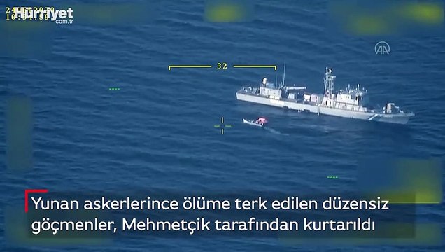 Yunan askeri tarafından kaderine terk edilen düzensiz göçmenler Mehmetçik tarafından kurtarıldı
