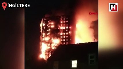 Londra'da 24 katlı apartmanda yangın